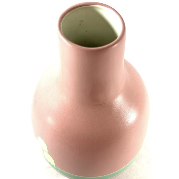 Vintage Vase Pottery South Western Native Pink Turquoise Hand Painted 12” - Picture 8 of 10